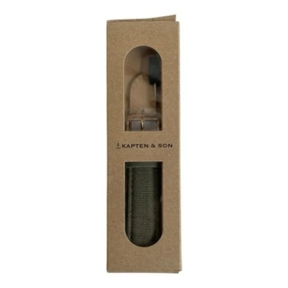 Kapten & Son Olive Green Canvas Watch Strap Unisex Replacement Band NIB